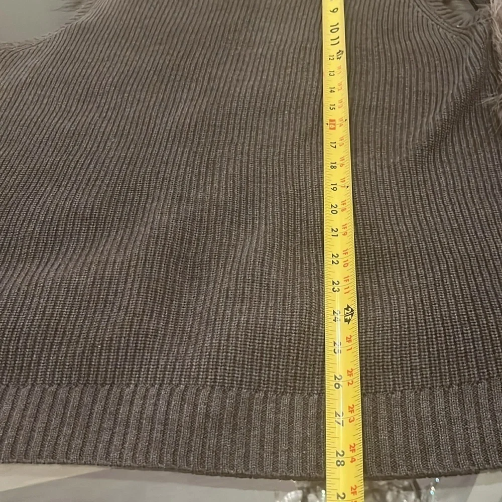 Calvin Klein Faux Fur Sweater Vest buckle closure size XL